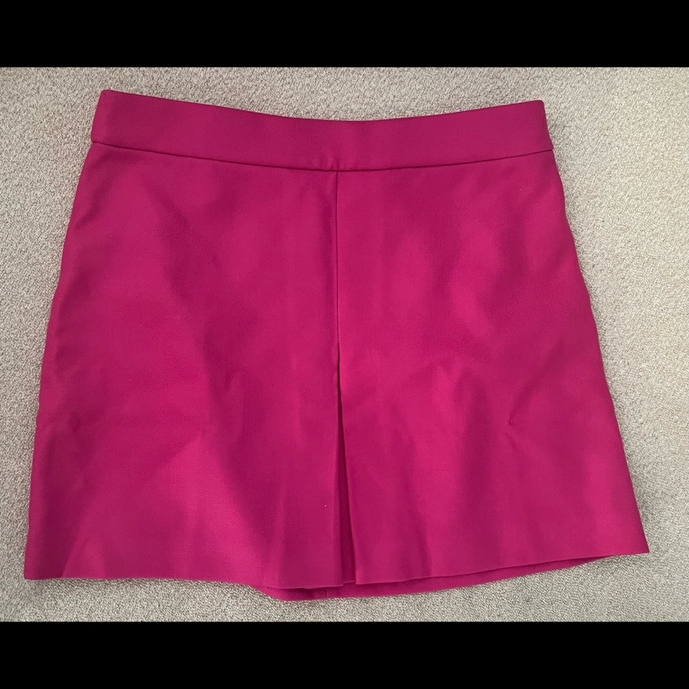 J. Crew pleated mini skirt in double-serge wool
